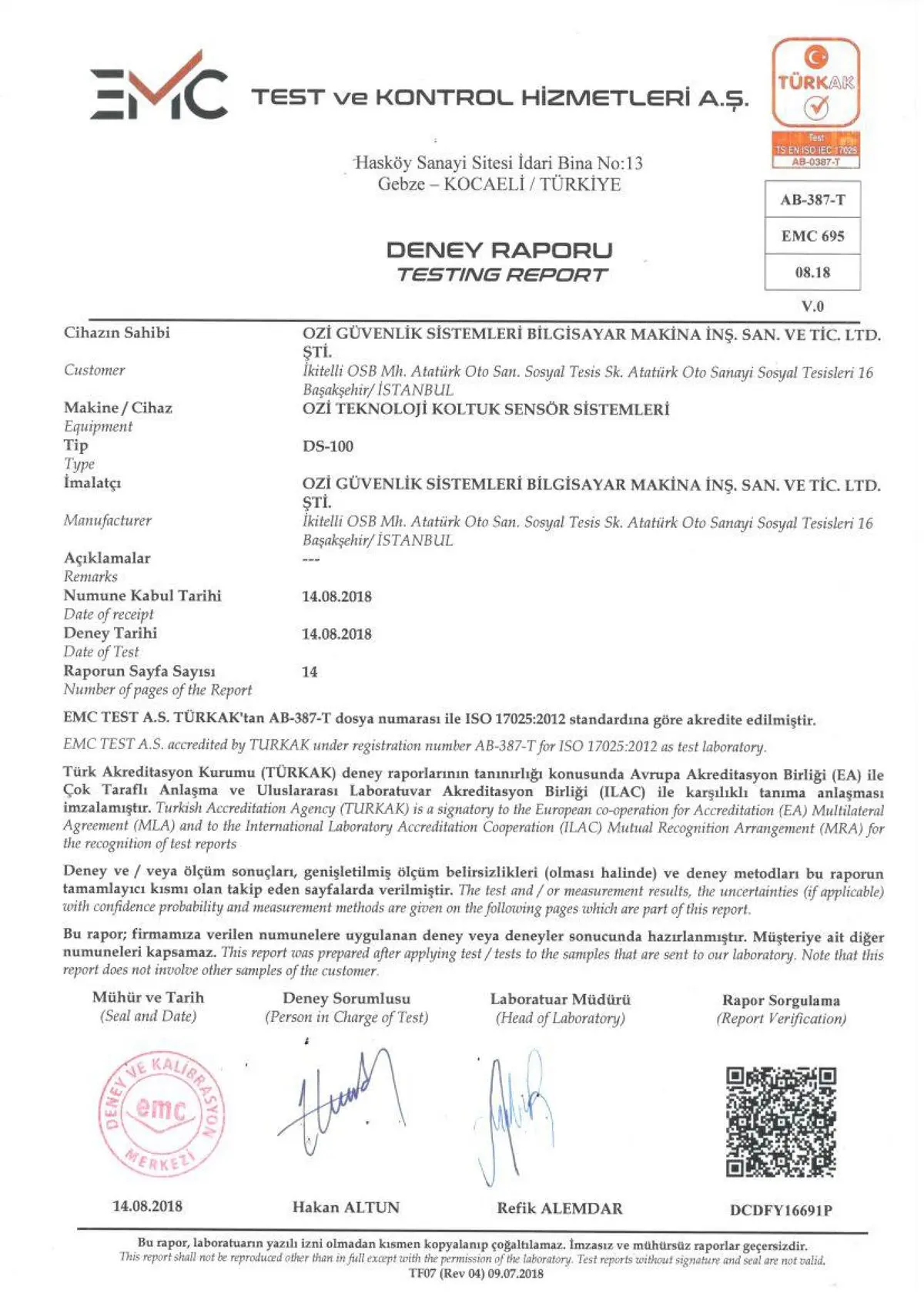 EMC E-Mark Belgesi